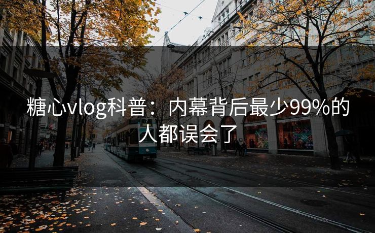 糖心vlog科普:内幕背后最少99%的人都误会了 第1张 糖心vlog科普:内幕背后最少99%的人都误会了 第1张